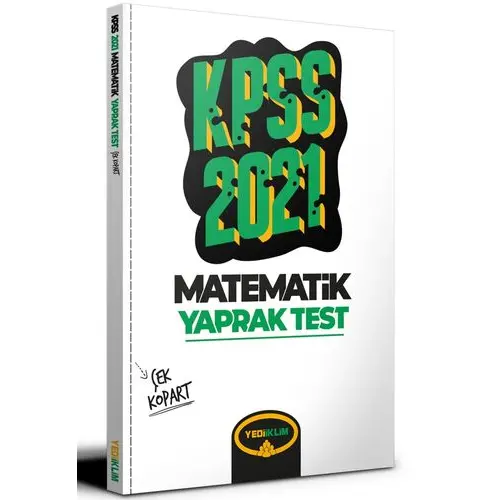 Yediiklim 2021 KPSS Matematik Çek Kopart Yaprak Test