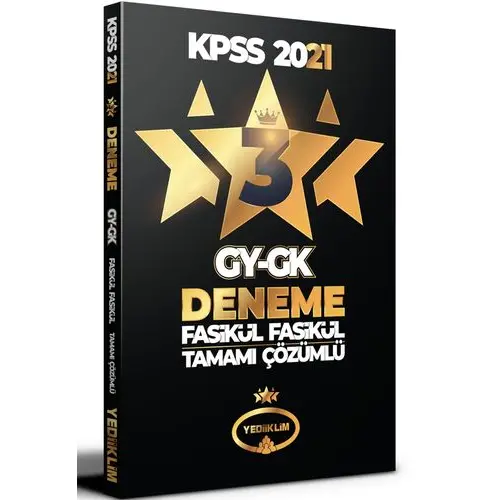 Yediiklim 2021 KPSS Tamamı Çözümlü 3 Yıldız 3 Fasikül Deneme