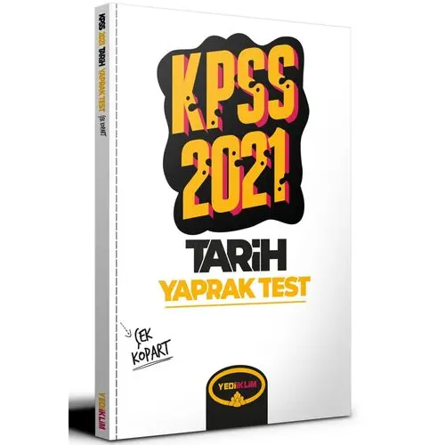 Yediiklim 2021 KPSS Tarih Çek Kopart Yaprak Test