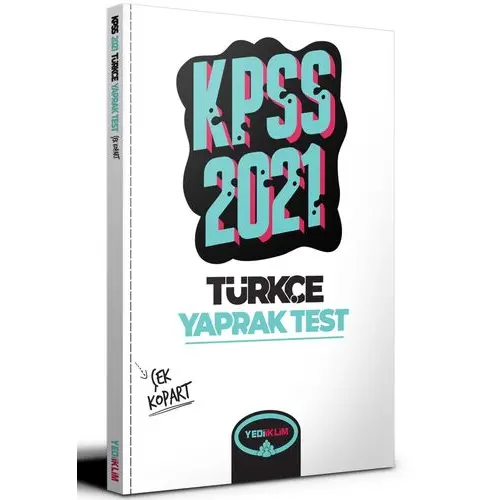 Yediiklim 2021 KPSS Türkçe Çek Kopart Yaprak Test