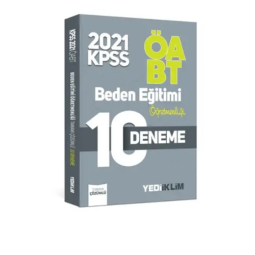 Yediiklim 2021 ÖABT Beden Eğitimi Öğretmenliği Çözümlü 10 Deneme