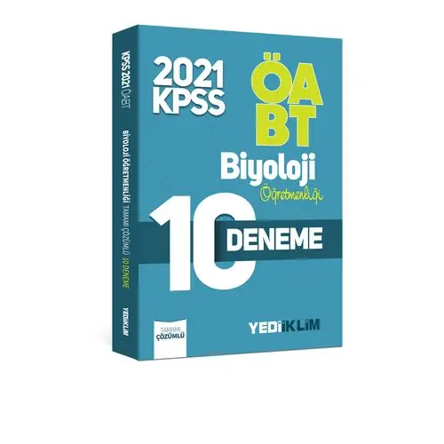 Yediiklim 2021 ÖABT Biyoloji Öğretmenliği Çözümlü 10 Deneme