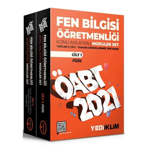 Yediiklim 2021 ÖABT Fen Bilgisi Öğretmenliği Konu Anlatımlı Modüler Set 2 Cilt