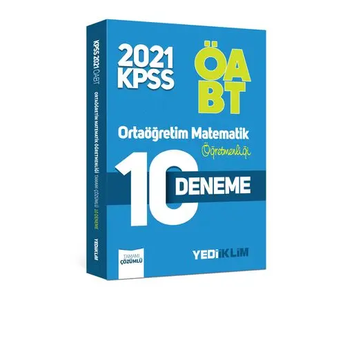 Yediiklim 2021 ÖABT Ortaöğretim Matematik Öğretmenliği Çözümlü 10 Deneme