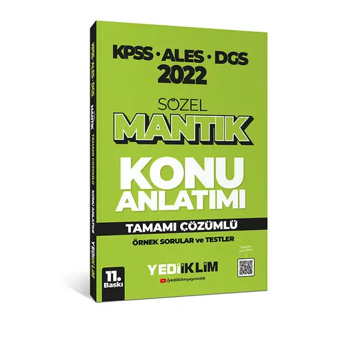 Yediiklim 2022 KPSS-ALES-DGS Sözel Mantık Konu Anlatımı