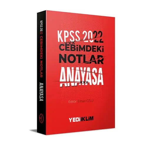 Yediiklim 2022 KPSS Cebimdeki Notlar Anayasa Kitapçığı