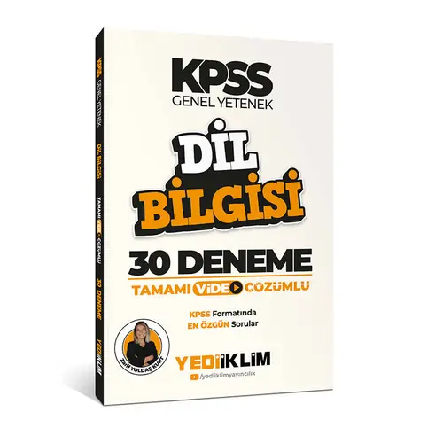 Yediiklim 2022 KPSS Dil Bilgisi Tamamı Video Çözümlü 30 Deneme