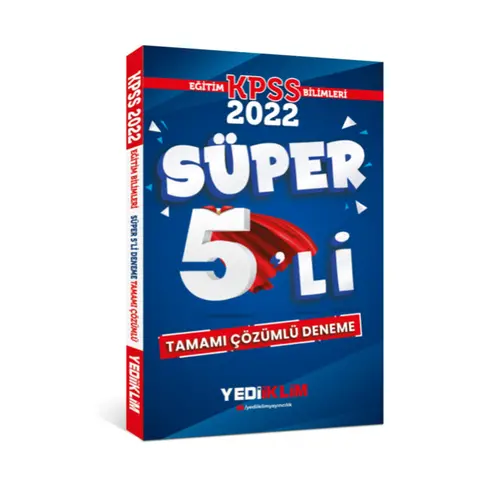 Yediiklim 2022 KPSS Eğitim Bilimleri Tamamı Çözümlü Süper 5’li Deneme