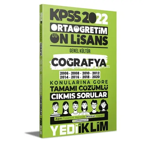 Yediiklim 2022 KPSS Ortaöğretim Ön Lisans Coğrafya Konularına Göre Çözümlü Çıkmış Sorular