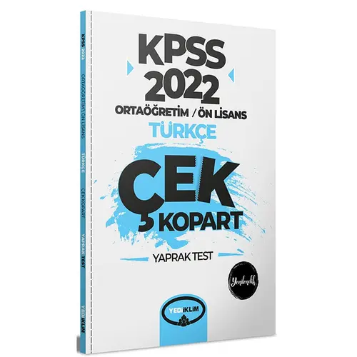 Yediiklim 2022 KPSS Ortaöğretim Ön Lisans Genel Yetenek Türkçe Çek Kopart Yaprak Test