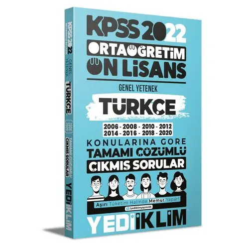 Yediiklim 2022 KPSS Ortaöğretim Ön Lisans Türkçe Konularına Göre Çözümlü Çıkmış Sorular