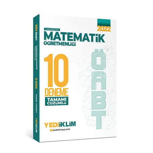 Yediiklim 2022 ÖABT İlköğretim Matematik Öğretmenliği Tamamı Çözümlü 10 Deneme