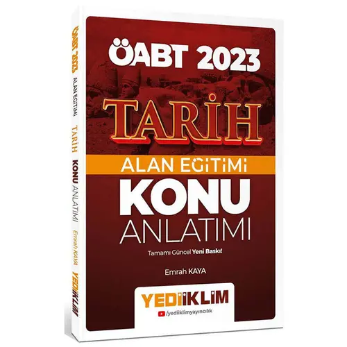 Yediiklim 2023 ÖABT Tarih Alan Eğitimi Tamamı Çözümlü Soru Bankası