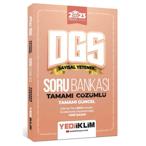 Yediiklim 2023 Prestij Serisi Dgs Sayısal Yetenek Tamamı Çözümlü Soru Bankası