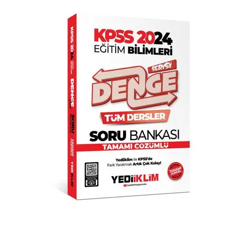 Yediiklim 2024 KPSS Eğitim Bilimleri Denge Serisi Tamamı Çözümlü Tüm Dersler Soru Bankası