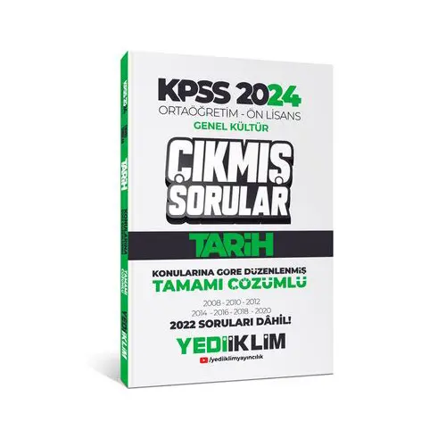 Yediiklim KPSS 2024 Ortaöğretim-Önlisans Tarih Konularına Göre Çıkmış Sorular