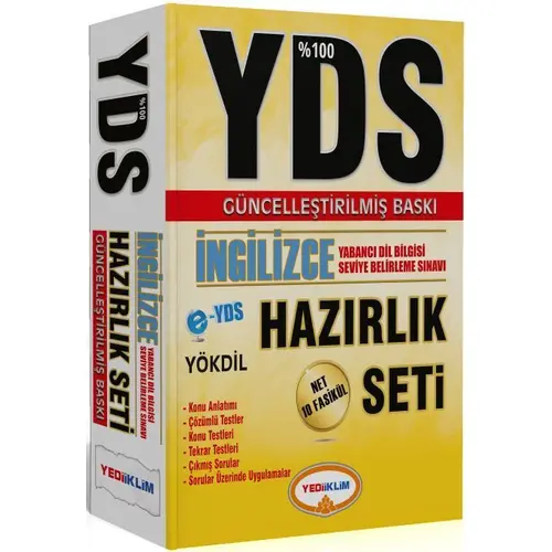 Yediiklim YDS %100 İngilizce Hazırlık Seti 10 Fasikül