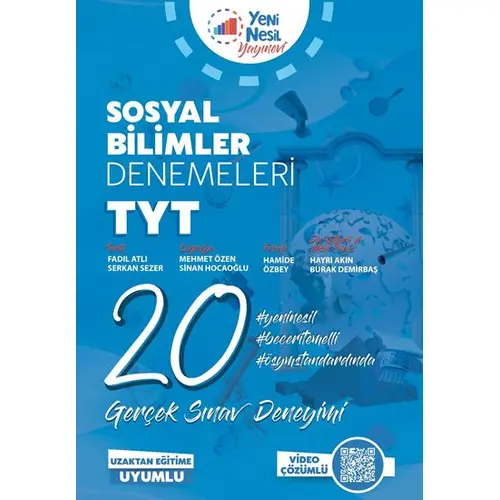 Yeni Nesil 2021 TYT Sosyal Bilimler 20 Deneme Sınavı