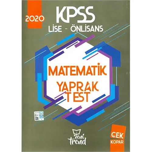Yeni Trend 2020 KPSS Lise ÖnLisans Matematik Yaprak Test