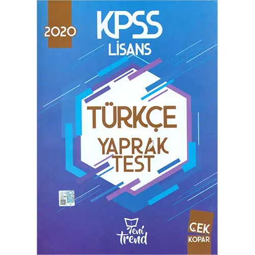 Yeni Trend KPSS Lisans Türkçe Yaprak Test