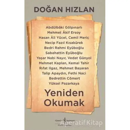 Yeniden Okumak - Doğan Hızlan - İş Bankası Kültür Yayınları