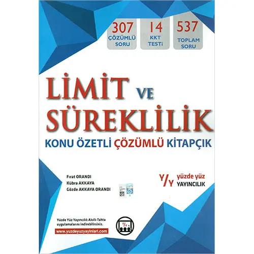 Yüzde Yüz LYS Limit ve Süreklilik Konu Özetli Çözümlü Kitapçık