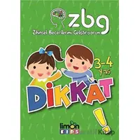 Zihinsel Becerilerimi Geliştiriyorum 3-4 Yaş Dikkat - Kolektif - limonKIDS