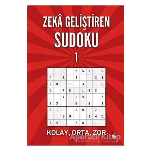 Zeka Geliştiren Sudoku 1 - Ramazan Oktay - Beyaz Balina Yayınları